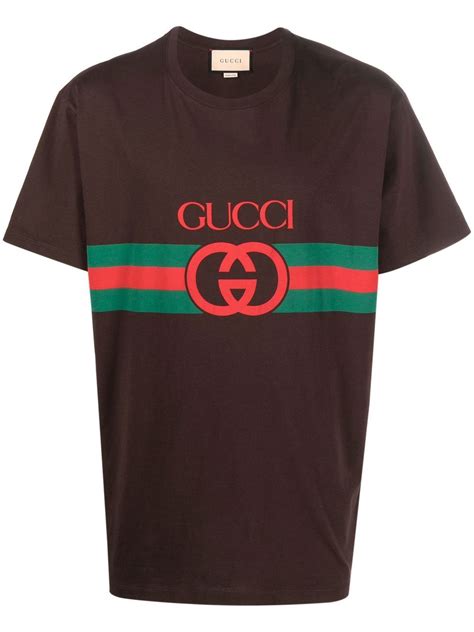 gucci printed cotton t-shirt|genuine gucci t shirts.